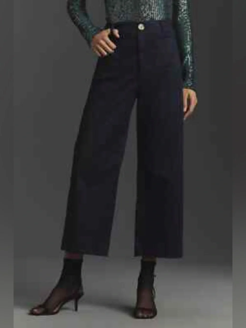 Maeve by Anthropologie The Colette Sparkle Wide Cropped Pants - Picture 11 of 13